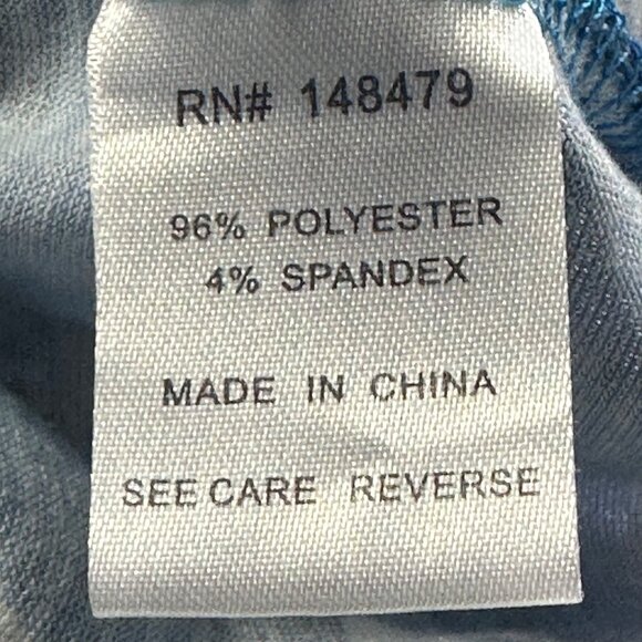 Lily By Firmiana Sleeveless Blue Leaf Print Tunic 3XL Beachy Summer Tropical - Picture 5 of 10